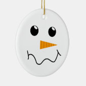Het Snowman Face bevroeden Keramisch Ornament (Rechts)