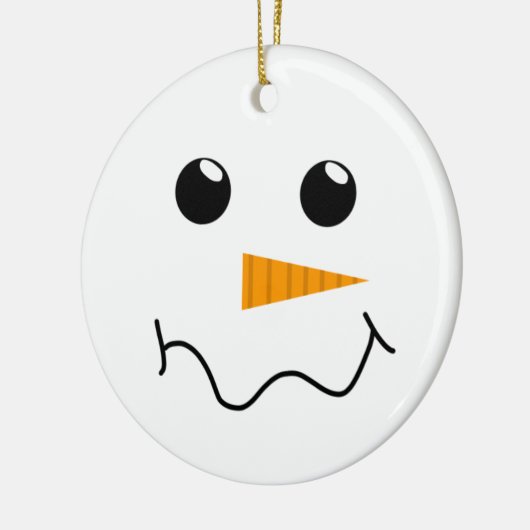 Het Snowman Face bevroeden Keramisch Ornament (Links)