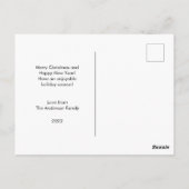 Het Snowman-, hond- en jongenskerstBriefkaart Briefkaart (Achterkant)