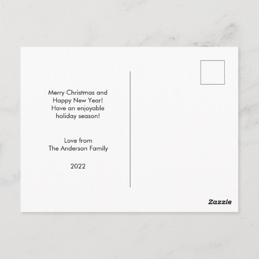 Het Snowman-, hond- en jongenskerstBriefkaart Briefkaart (Achterkant)