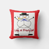 "Het Snowman-polyester Accent-Sierkussen forceren" Kussen (Voorkant)
