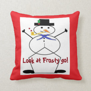 "Het Snowman-polyester Accent-Sierkussen forceren" Kussen
