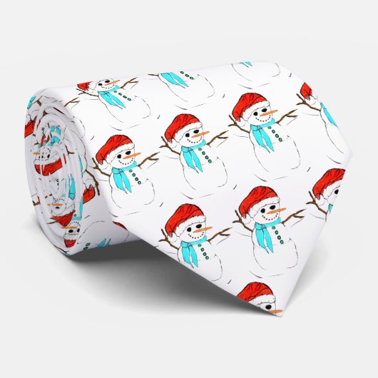 HET SNOWMAN-stropdas Stropdas (Opgerold)