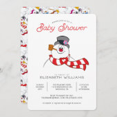 Het Snowman™ Winter Baby shower bevroeden Kaart (Voorkant / Achterkant)