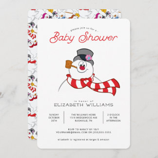Het Snowman™ Winter Baby shower bevroeden Kaart