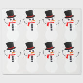 Het Snowman Wrapping Paper forceren Cadeaupapier (Vlak)