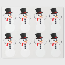 Het Snowman Wrapping Paper forceren Cadeaupapier