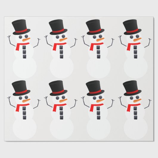 Het Snowman Wrapping Paper forceren Cadeaupapier (Vlak)