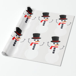 Het Snowman Wrapping Paper forceren Cadeaupapier