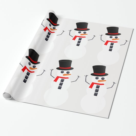 Het Snowman Wrapping Paper forceren Cadeaupapier (Uitgerold)