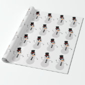 Het Snowman Wrapping Paper forceren Cadeaupapier (Uitgerold)