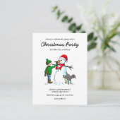 Het Snowmans-Briefkaart voor kerstfeestdagen Uitnodiging Briefkaart (Staand voorkant)