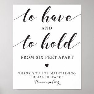 Het sociale afstandsteken hebben en houden poster