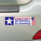 Het socialisme in Amerika ziet iets zeggen. Bumpersticker (Op auto)