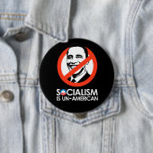 Het socialisme is Amerikaans Ronde Button 4,0 Cm (In situ)