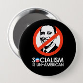 Het socialisme is Amerikaans Ronde Button 4,0 Cm (Voorkant /achterkant)