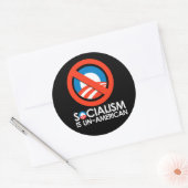 Het socialisme is Amerikaans Ronde Sticker (Envelop)
