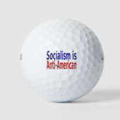Het socialisme is anti-Amerikaans met rode blauwe  Golfballen (Voorkant)