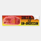 Het socialisme is niet-Amerikaans Bumpersticker (Voorkant)