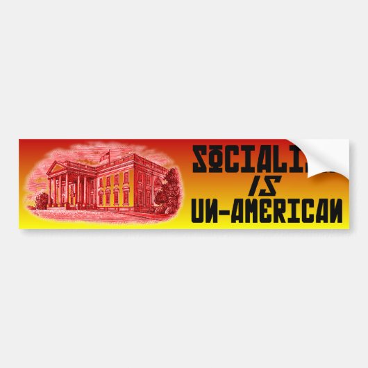 Het socialisme is niet-Amerikaans Bumpersticker (Voorkant)