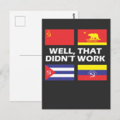 Het socialisme werkt niet tegen het communisme van briefkaart (Voorkant / Achterkant)