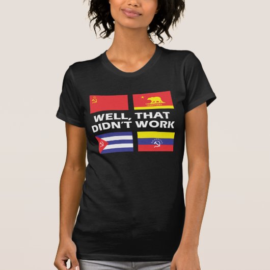 Het socialisme werkt niet tegen het communisme van t-shirt (Voorkant)