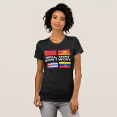 Het socialisme werkt niet tegen het communisme van t-shirt (Voorkant volledig)