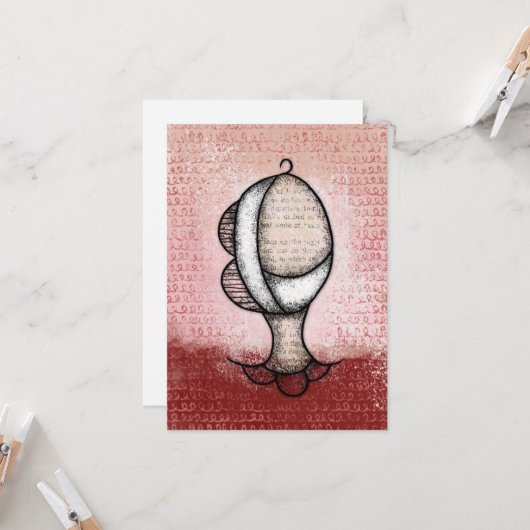 Het soepele Wenskaart Kaart (Voorkant / Achterkant in situ)