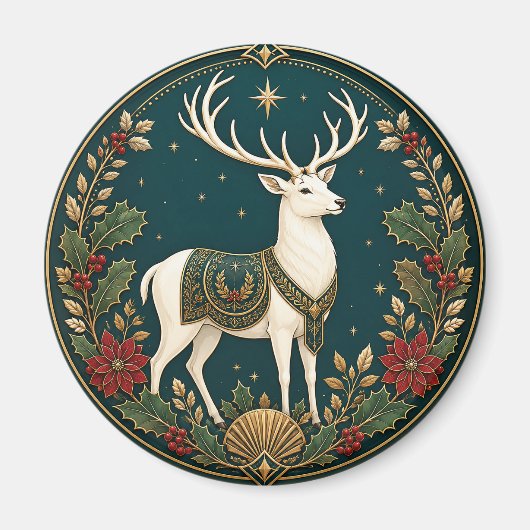 Het soevereine hert van de winter magneet (Voorkant)