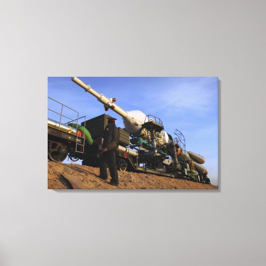 Het Sojoez TMA-13 ruimtevaartuig 3 Canvas Afdruk (Voorkant)