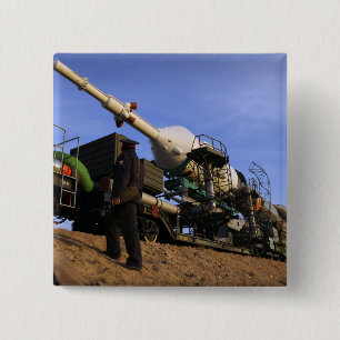 Het Sojoez TMA-13 ruimtevaartuig 3 Vierkante Button 5,1 Cm