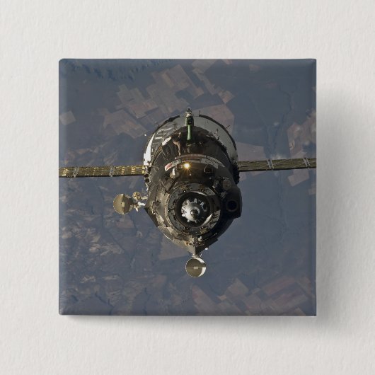 Het Sojoez TMA-19 ruimtevaartuig 3 Vierkante Button 5,1 Cm (Voorkant)