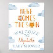 Het Son Baby shower welkom Poster (Voorkant)