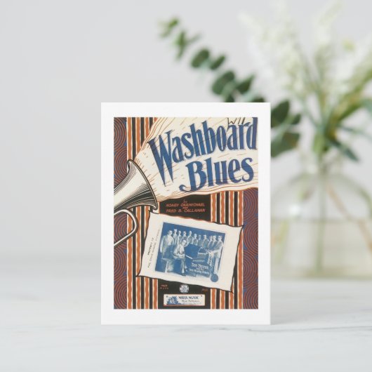 Het Songbook-Hoesje Wasbord Briefkaart (Staand voorkant)