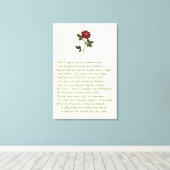 Het Sonnet van Shakespeare # 18 Canvas Afdruk (Insitu (Houten vloer))