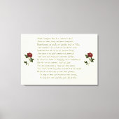 Het Sonnet van Shakespeare # 18 Canvas Afdruk (Voorkant)