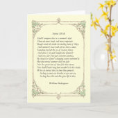 Het Sonnet van Shakespeare # 18 Kaart (Gele Bloem)