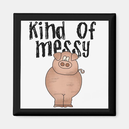 Het Soort van het varken Slordige T-shirts en Gift Magneet (Voorkant)