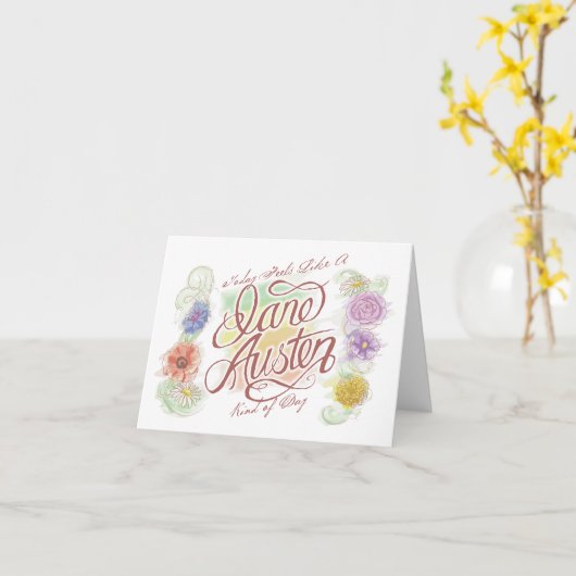Het Soort van Jane Austen de Kaart van de Nota van (Gele Bloem)
