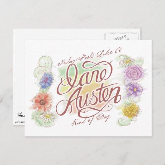 Het Soort van Jane Austen het Briefkaart van de (Voorkant / Achterkant)