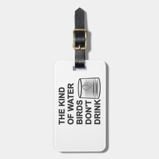Het soort watervogels Drink niet Bagagelabel (Voorkant verticaal)