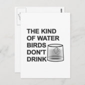 Het soort watervogels Drink niet Briefkaart (Voorkant / Achterkant)