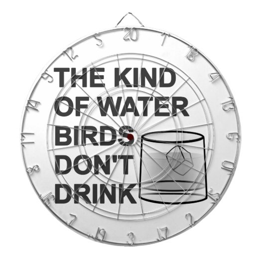 Het soort watervogels Drink niet Dartbord (Voorkant)