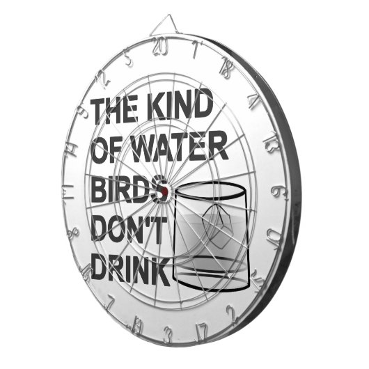 Het soort watervogels Drink niet Dartbord (Voorkant Rechts)
