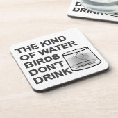 Het soort watervogels Drink niet Drankjes Onderzetter (Linkerzijde)