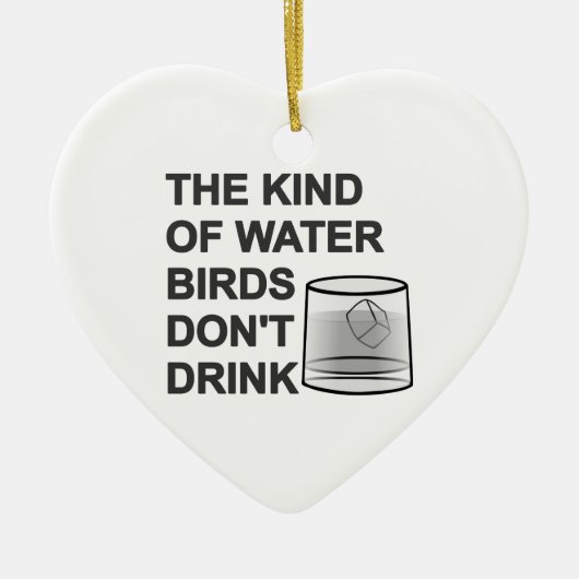 Het soort watervogels Drink niet Keramisch Ornament (Voorkant)