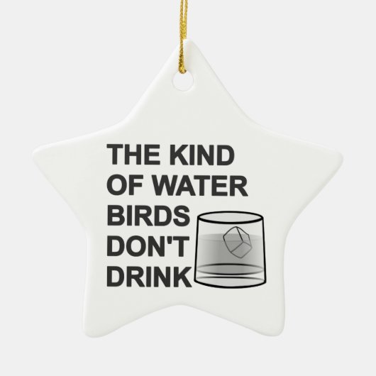 Het soort watervogels Drink niet Keramisch Ornament (Voorkant)