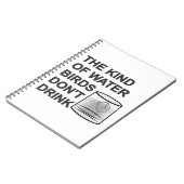 Het soort watervogels Drink niet Notitieboek (Linkerzijde)