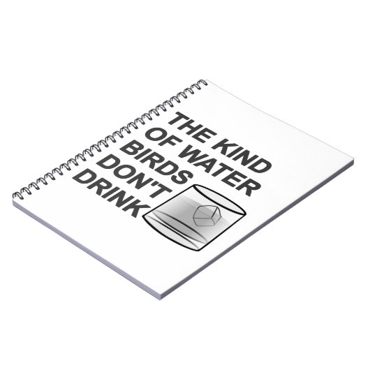 Het soort watervogels Drink niet Notitieboek (Linkerzijde)