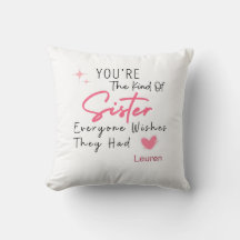 Het soort zus Sierkussen - gepersonaliseerde GIF